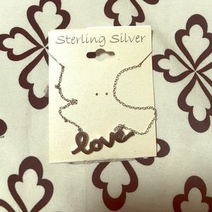 Sterling silver love necklace